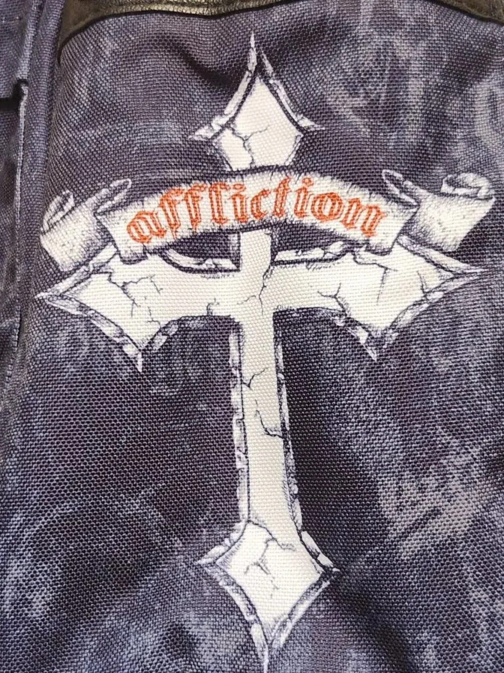 Affliction Live Fast Backpack Black Skull Wing Cross Studded Laptop Travel